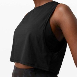 lululemon Muscle Love Crop Tank *Tough Black Size 6 NWT